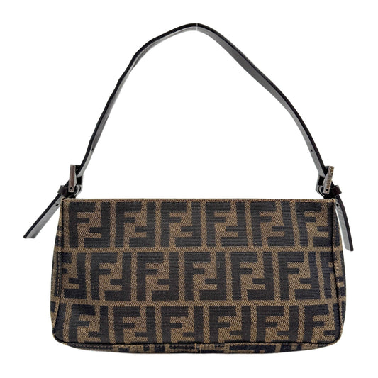 Zucca Brown Canvas Shoulder Bag