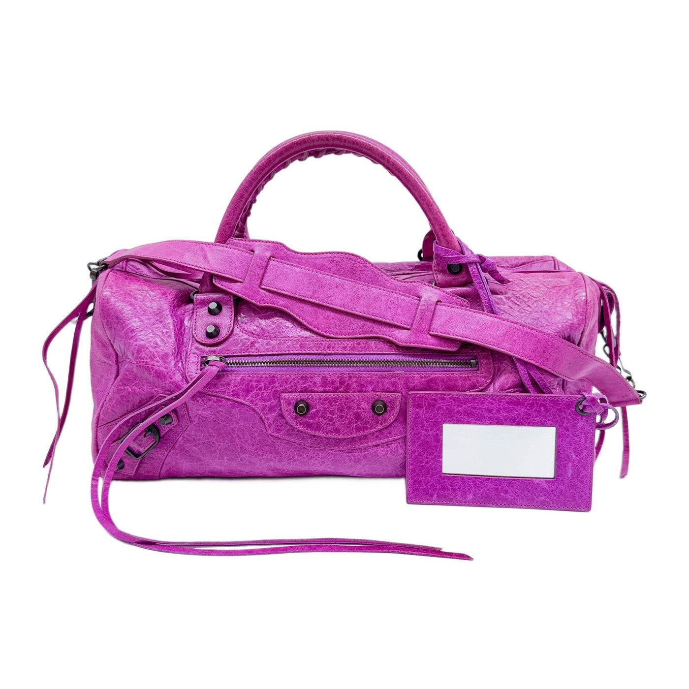 Twiggy Purple Leather Two Way Bag