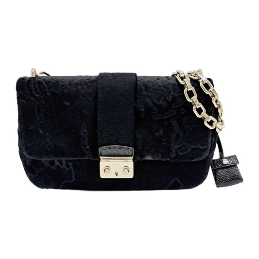 Miss Dior Promenade Flap Black Pony Hair Shoulder Bag