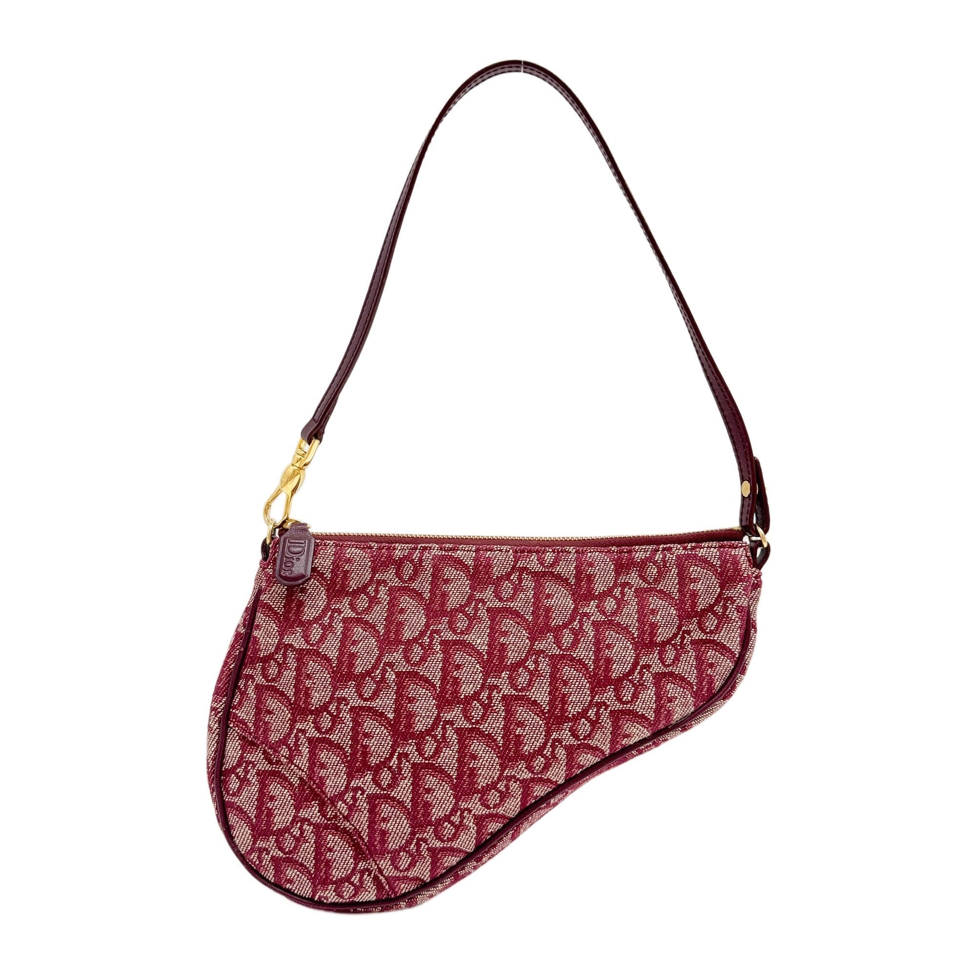 Saddle Pouch Bordeaux Red Trotter Canvas Shoulder Bag