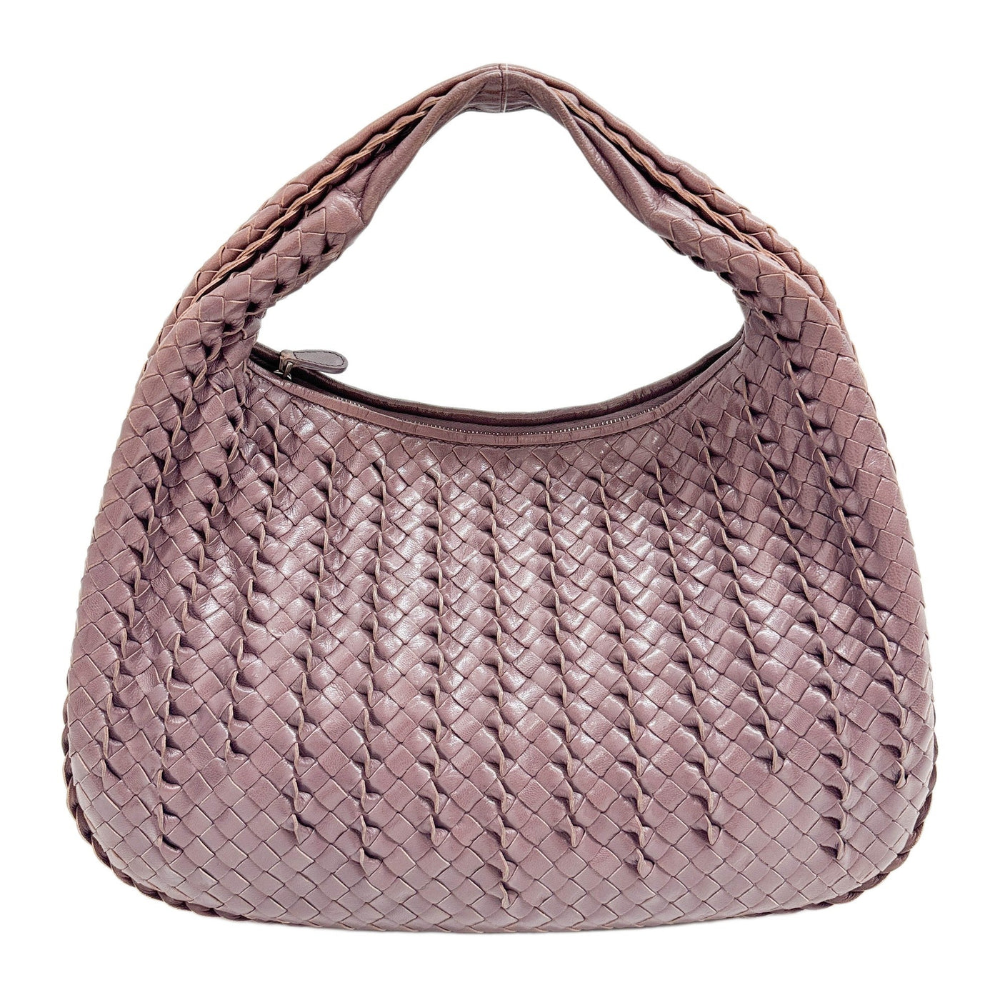 Veneta Tornabuoni Intrecciato Mauve PurpleLeather Shoulder Bag