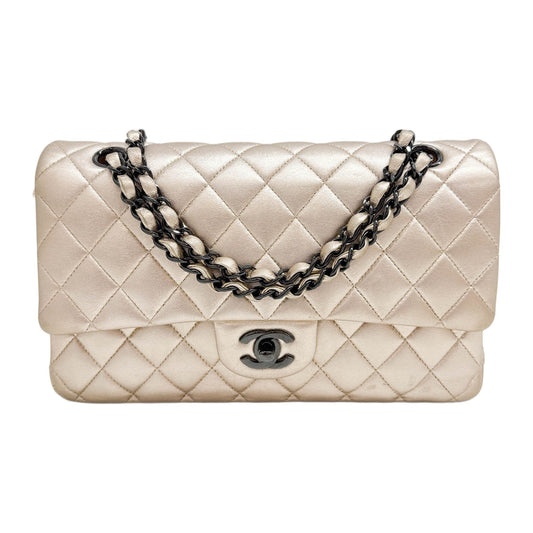 Medium Classic Double Flap 2021 Matelasse Gold Leather Shoulder Bag