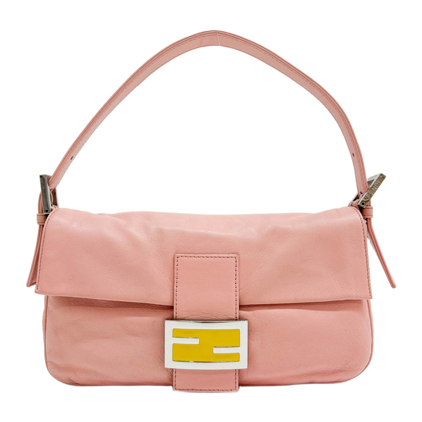 Baguette Pink Leather Shoulder Bag