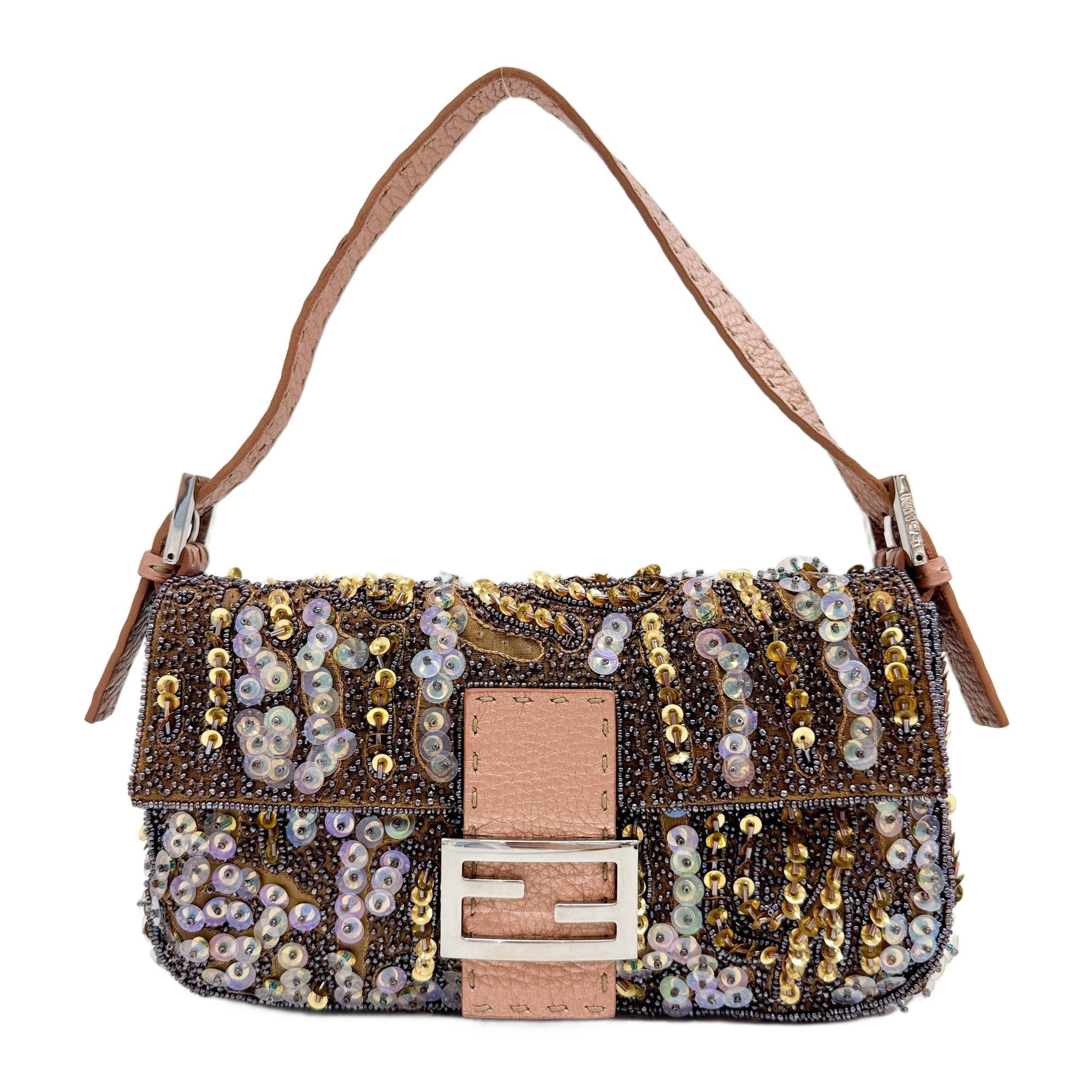 Baguette Selleria Multicolor Beaded and Sequin Shoulder Bag