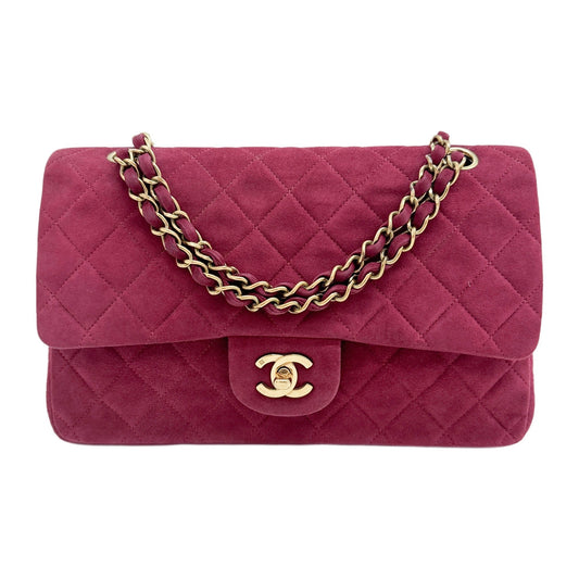 Classic Double Flap 2019 Matelasse Red Suede Shoulder Bag