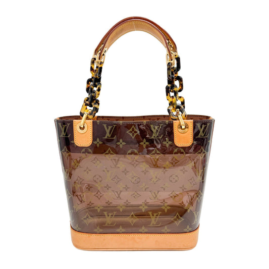 Cabas Ambre Brown Monogram Vinyl Shoulder Bag
