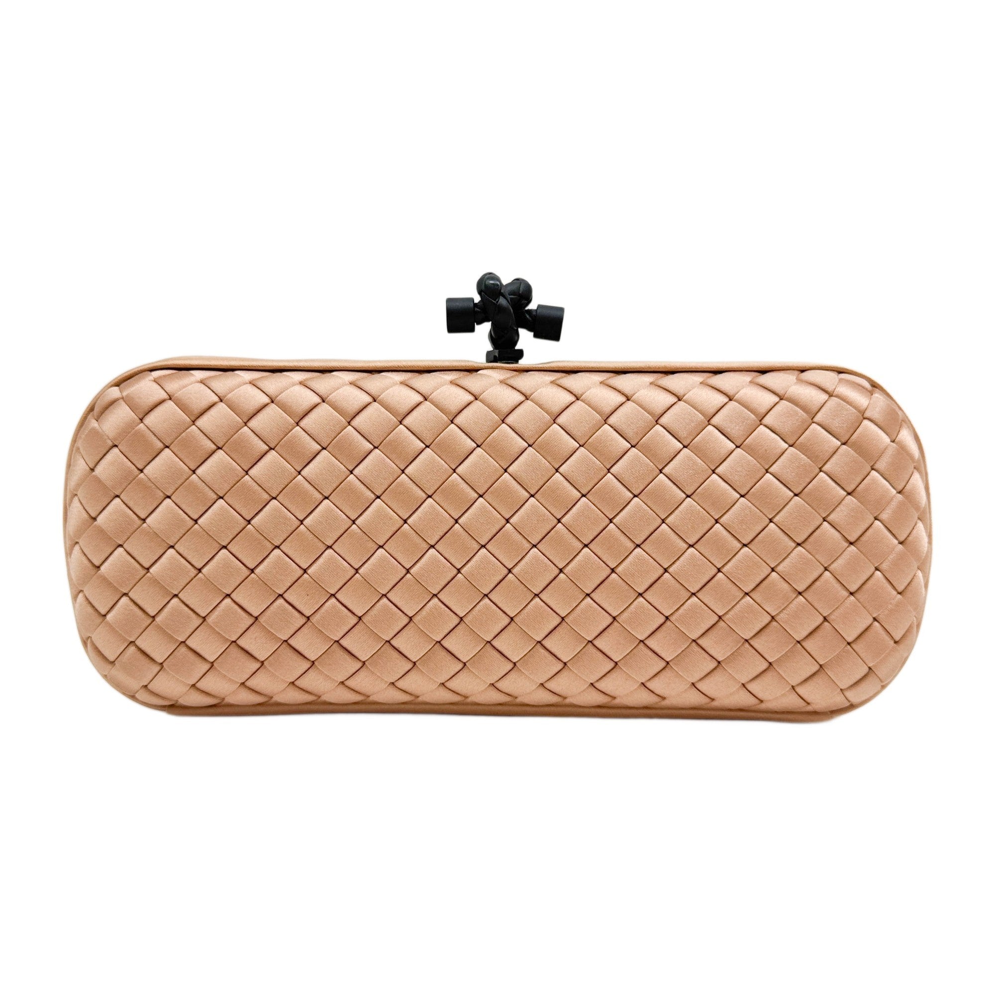 Knot Intrecciato Salmon Pink Clutch Bag