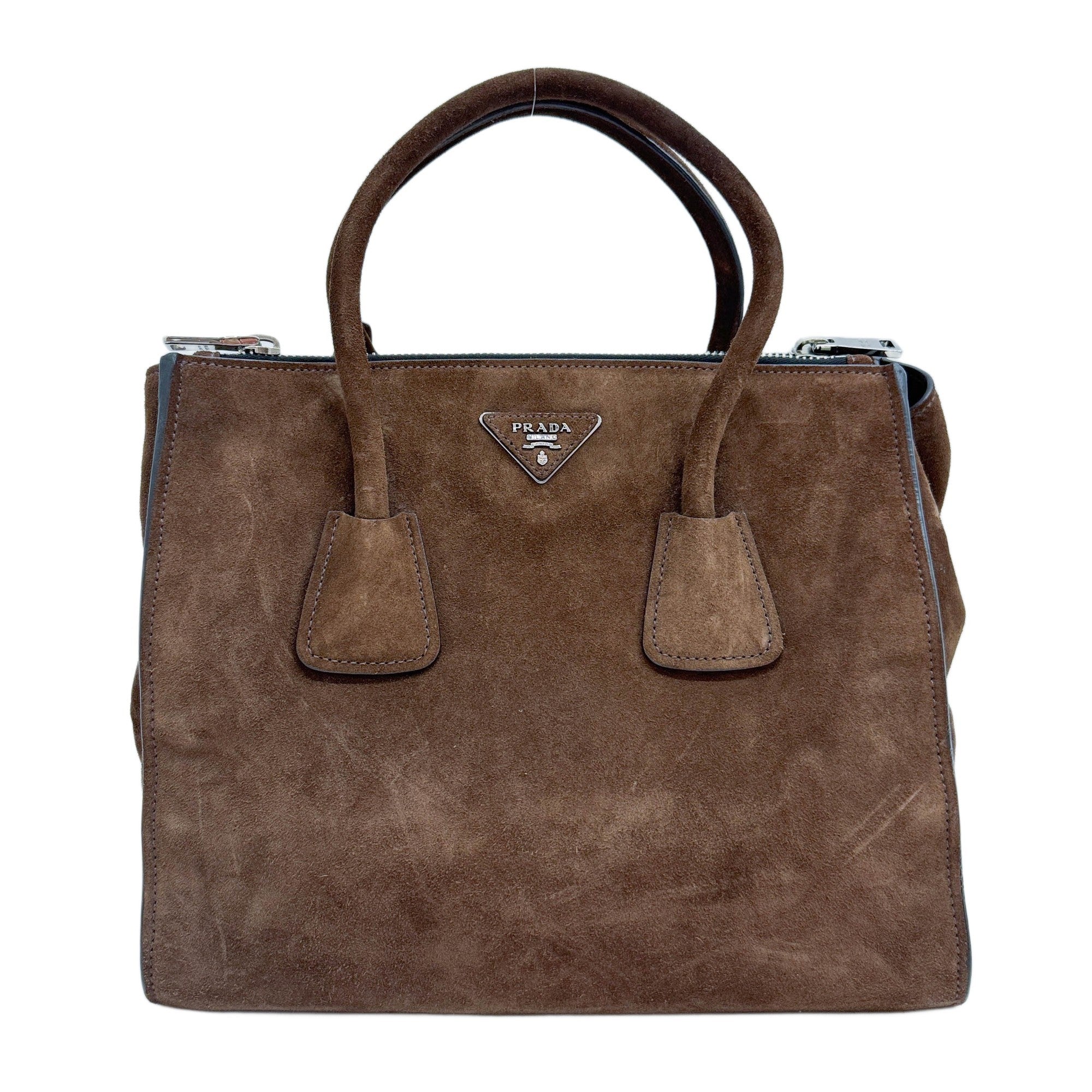 Scamosciato Brown Suede Two Way Bag