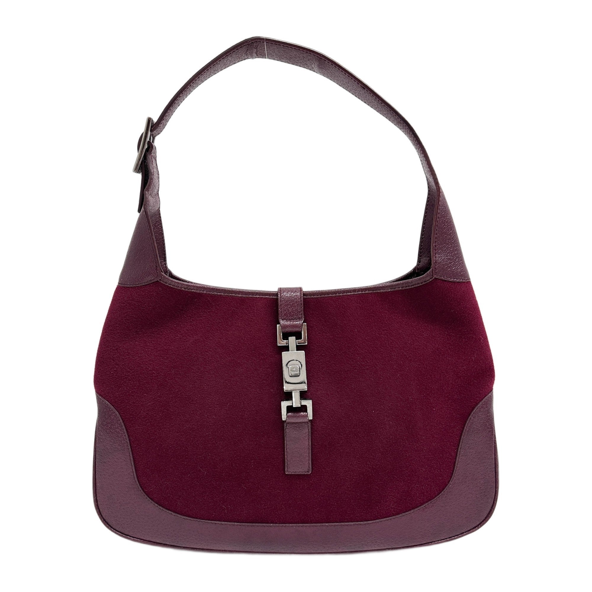 Jackie Fuchsia Suede and Leather Shoulder Bag