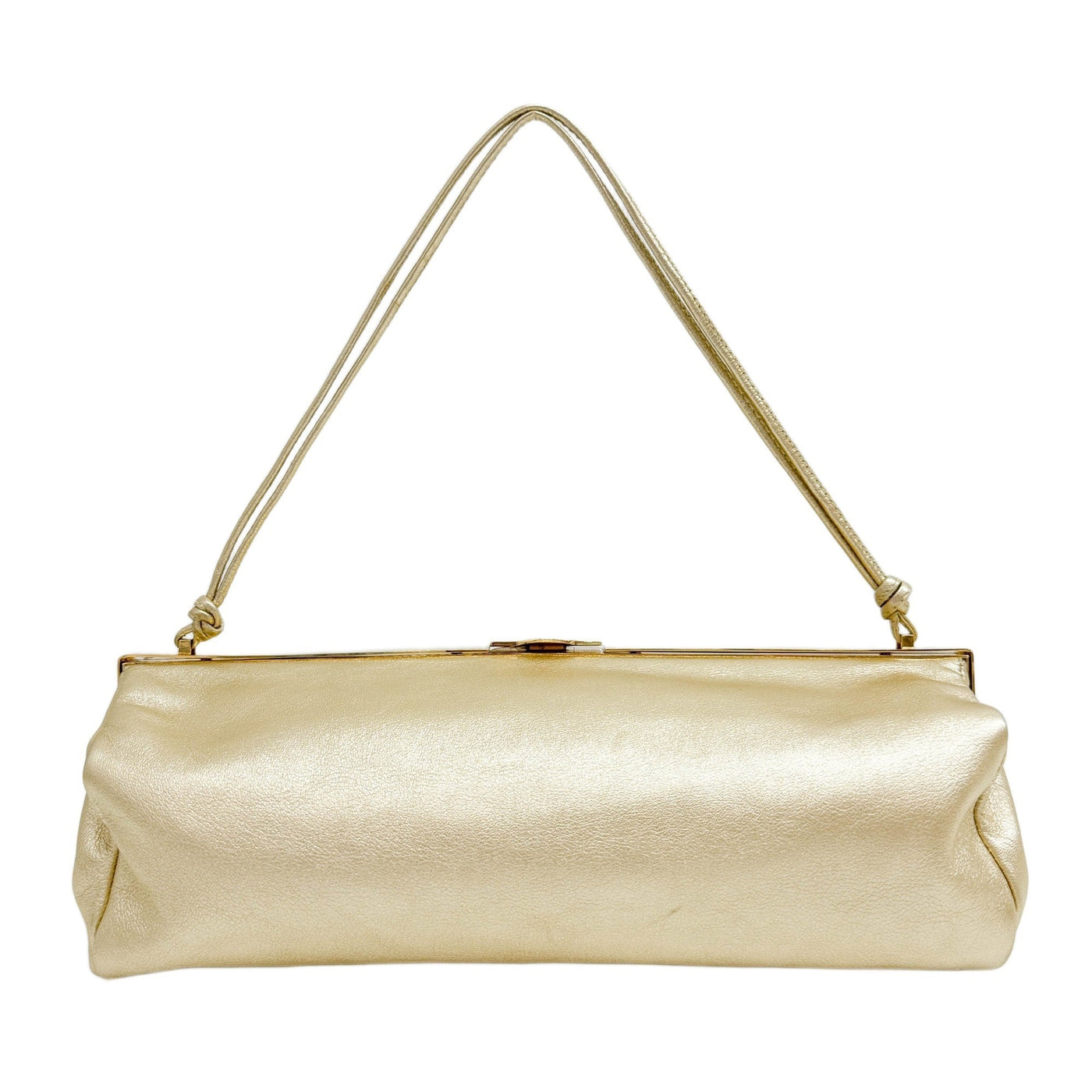 Gold Leather Shoulder Bag