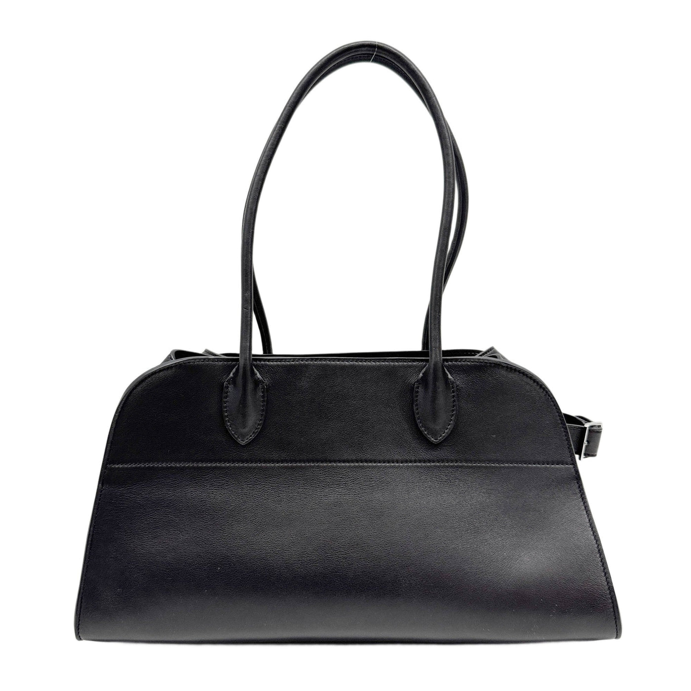 Margaux Black Leather Tote Bag