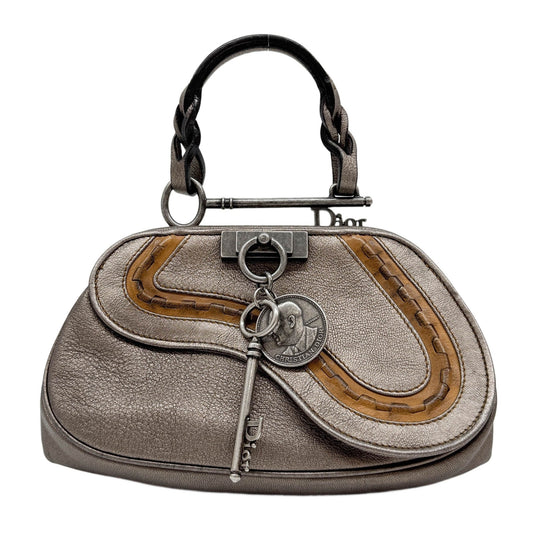 Mini Gaucho Key Gold Leather Hand Bag