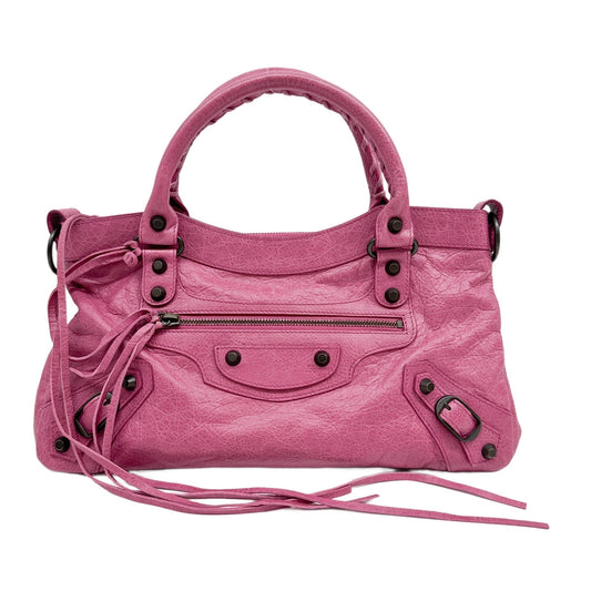 The First Pink Leather Two Way Bag