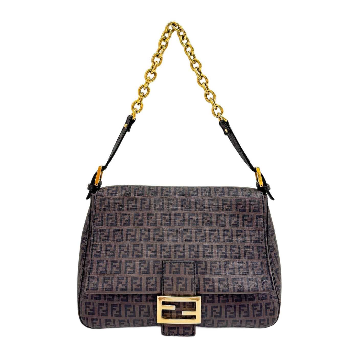 Mamma Baguette Zucchinob Brown Chain Shoulder Bag