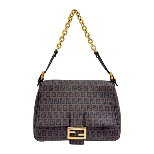 Mamma Baguette Zucchinob Brown Chain Shoulder Bag