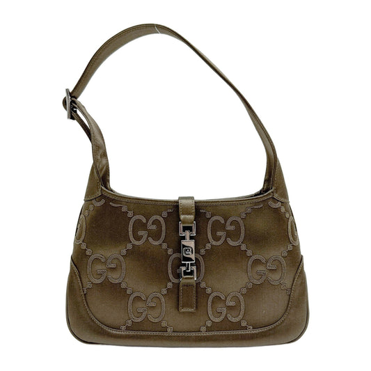 GG Jackie Bronze Satin Shoulder Bag