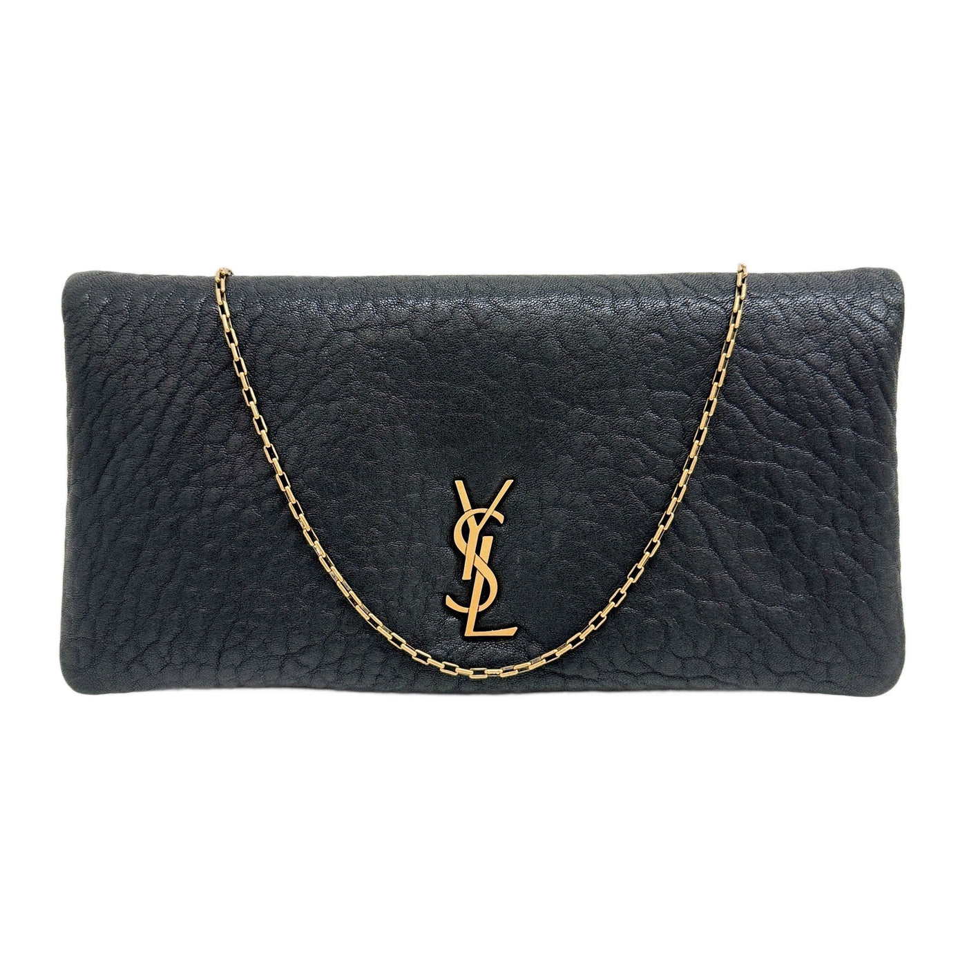 Black Leather Chain Shoulder Bag