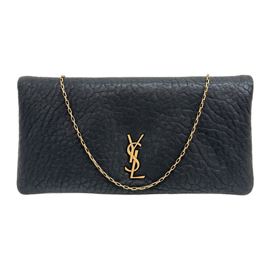 Black Leather Chain Shoulder Bag