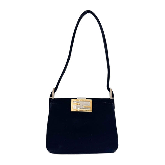 Black Velvet Shoulder Bag