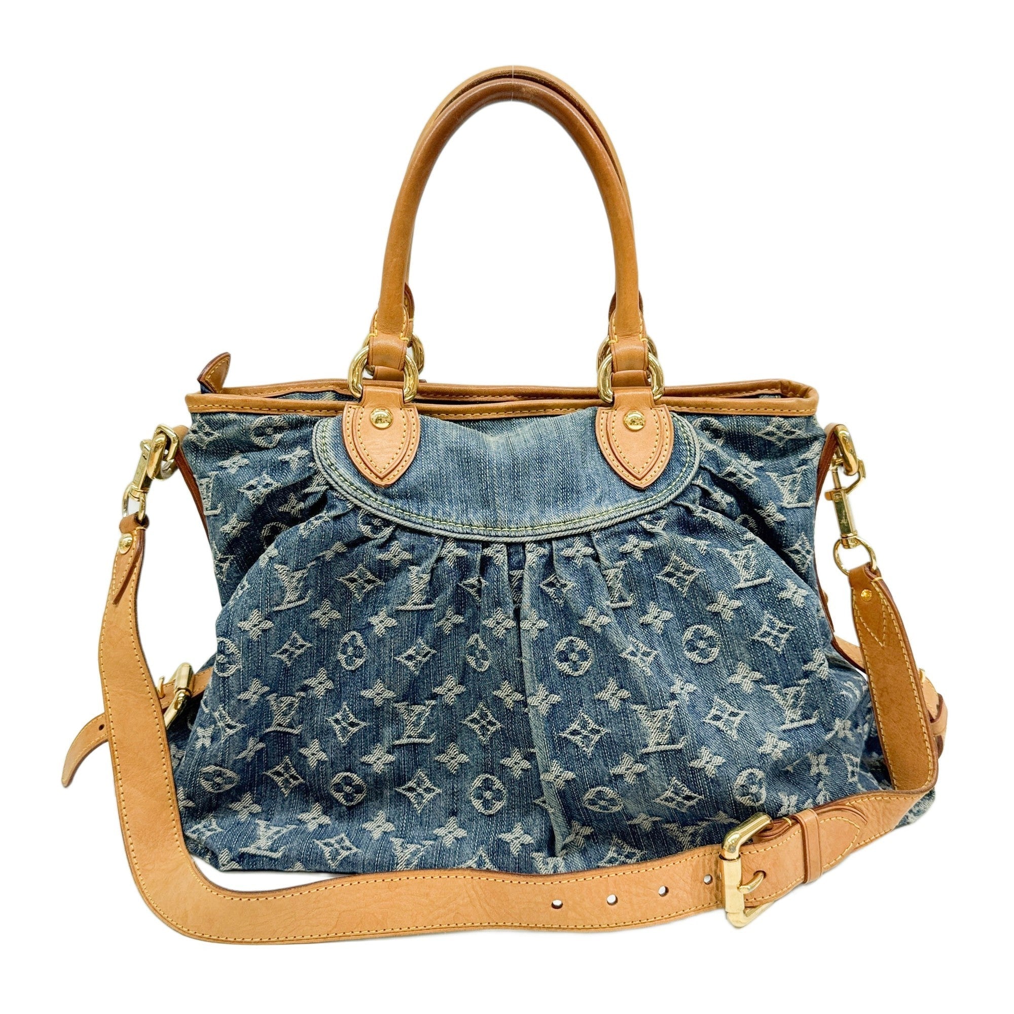 Neo Cabby Blue Monogram Denim Two Way Bag