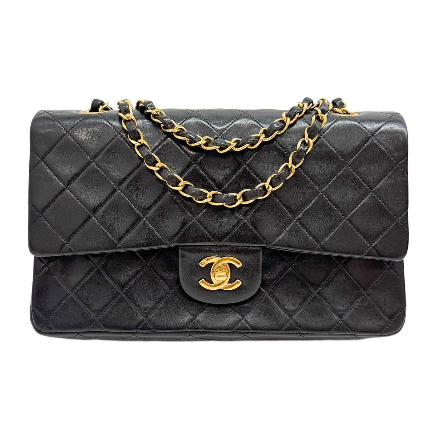 Classic Double Flap 1996-1997 Matelasse Black Leather Shoulder Bag
