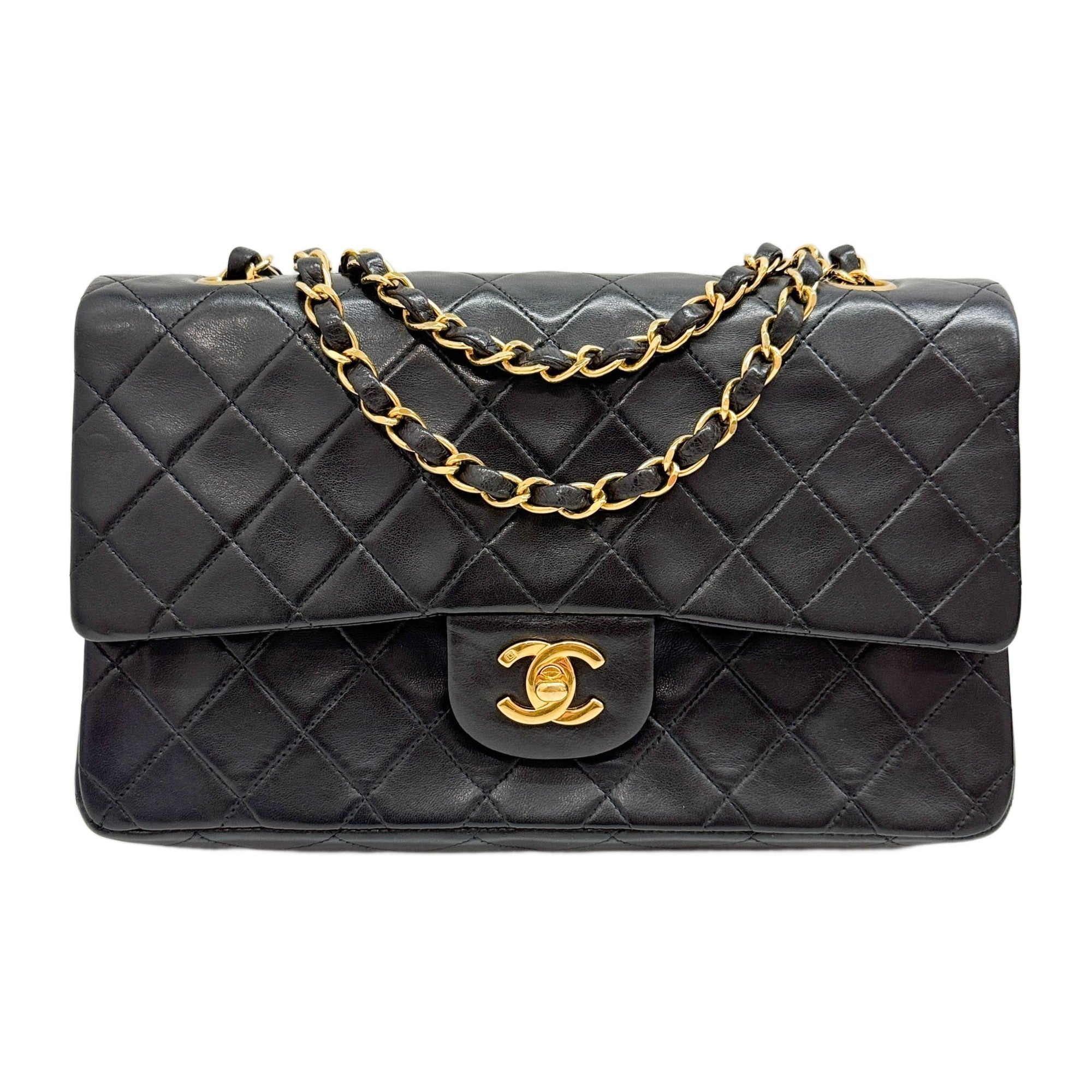 Classic Double Flap 1996-1997 Matelasse Black Leather Shoulder Bag