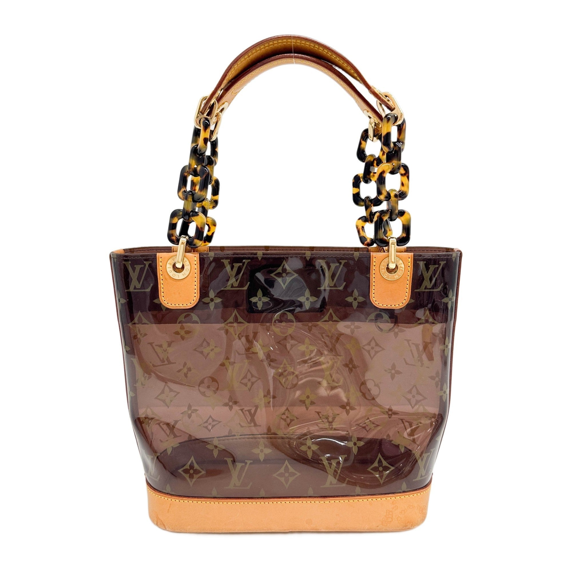 Cabas Ambre Brown Monogram Vinyl Shoulder Bag
