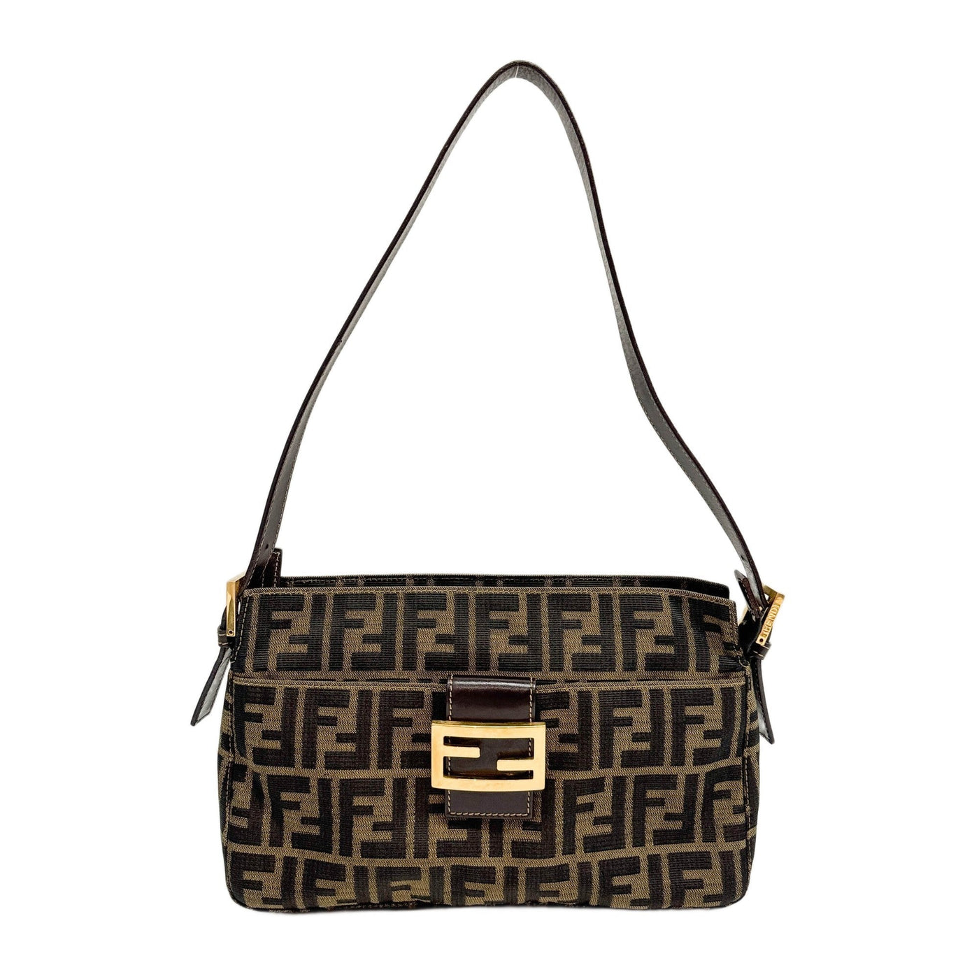 Brown Zucca Canvas Shoulder Bag