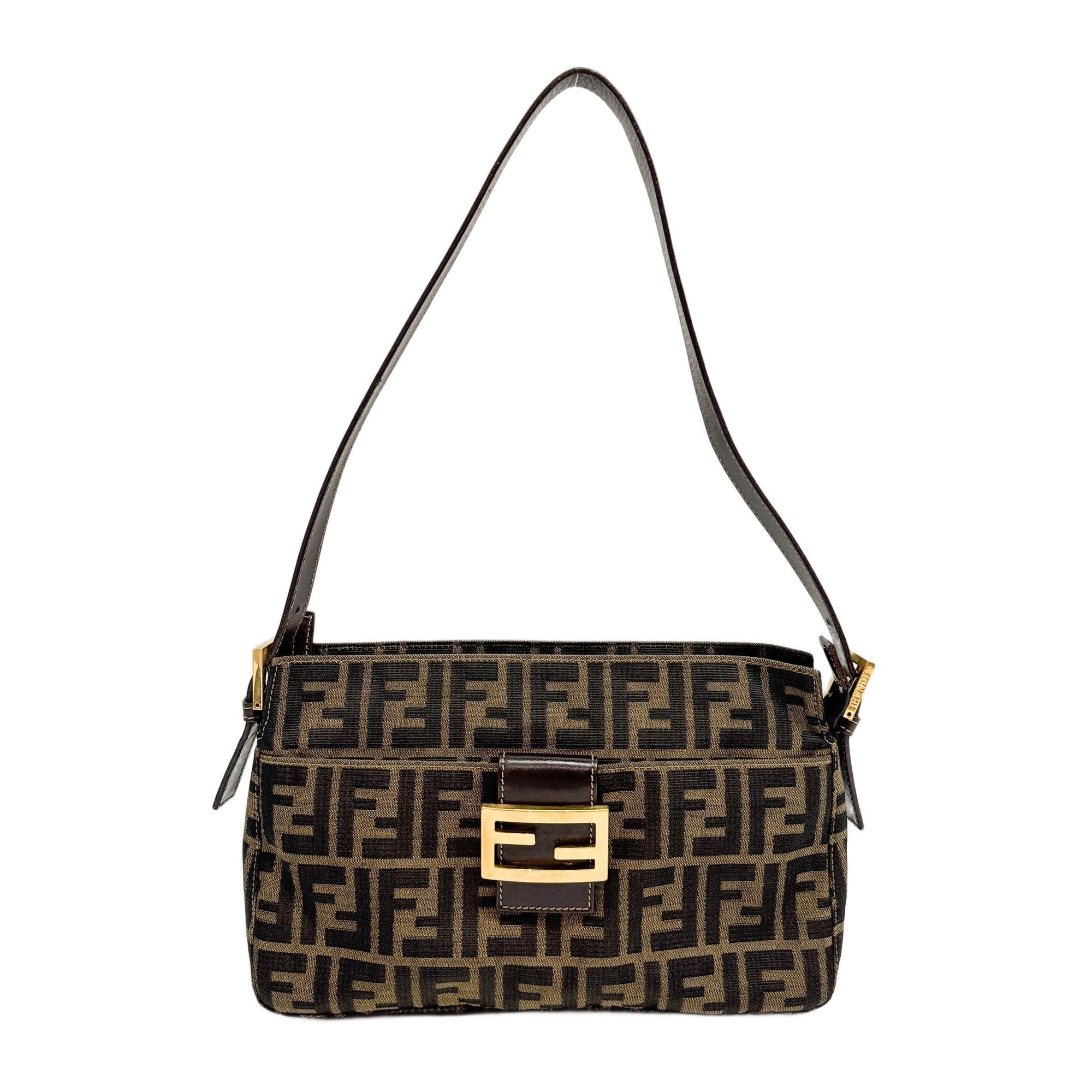 Brown Zucca Canvas Shoulder Bag