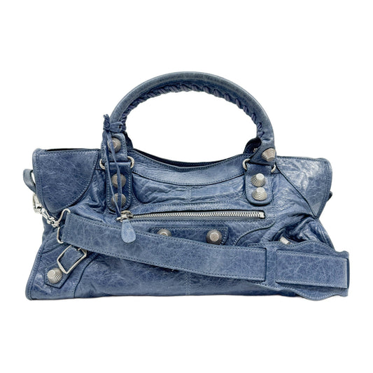 Part Time Blue Leather Two Way Bag