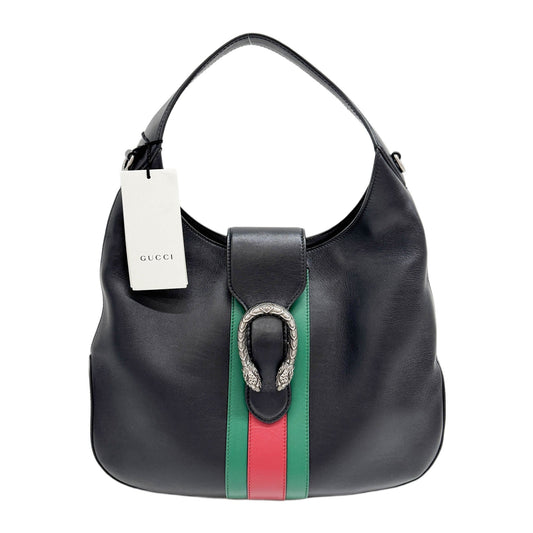 Dionysus Hobo Black Leather Shoulder Bag