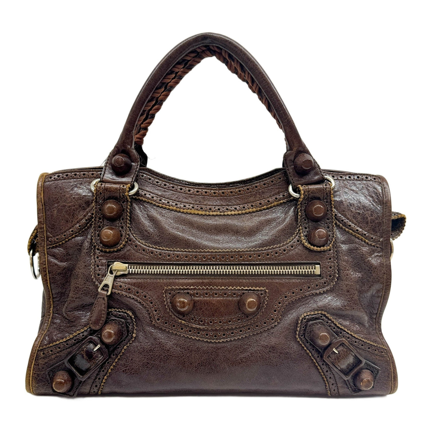 Giant 21 City Motocross Dark Brown Leather Two way Bag