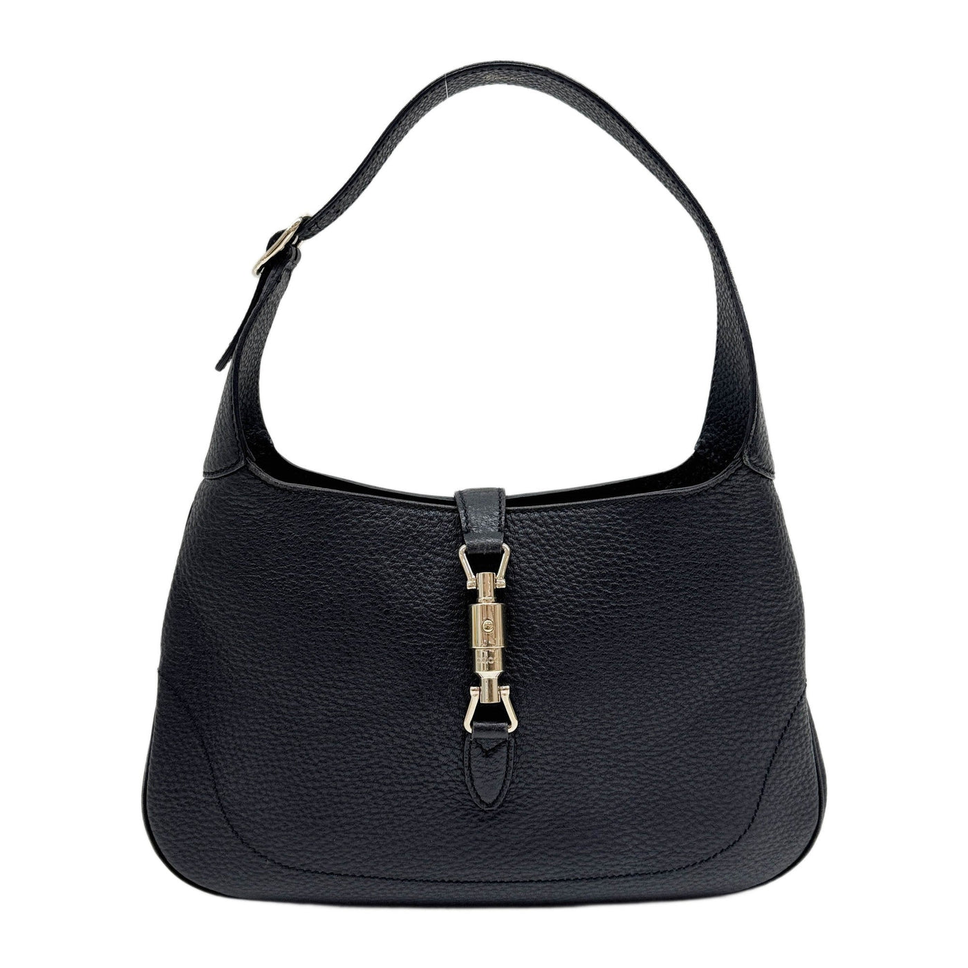 Jackie Black Leather Shoulder Bag