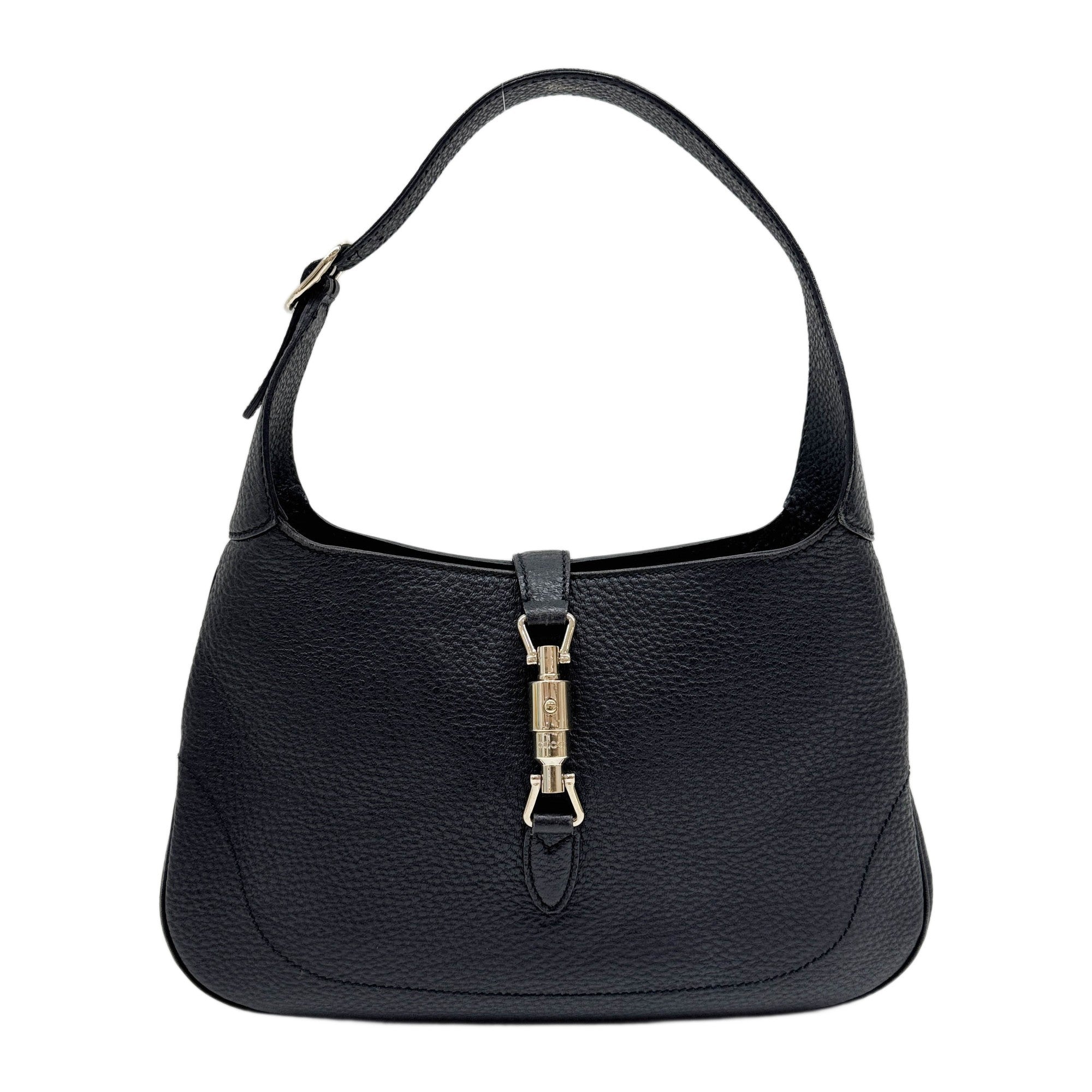 Jackie Black Leather Shoulder Bag