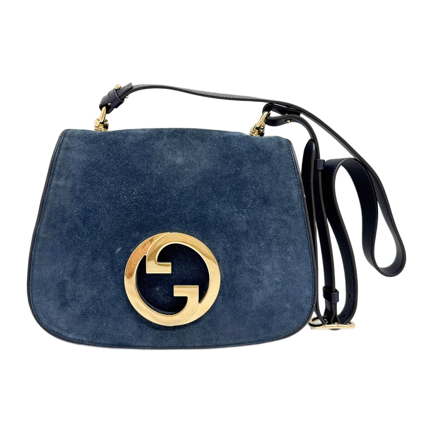 Blondie Blue Suede Crossbody Bag