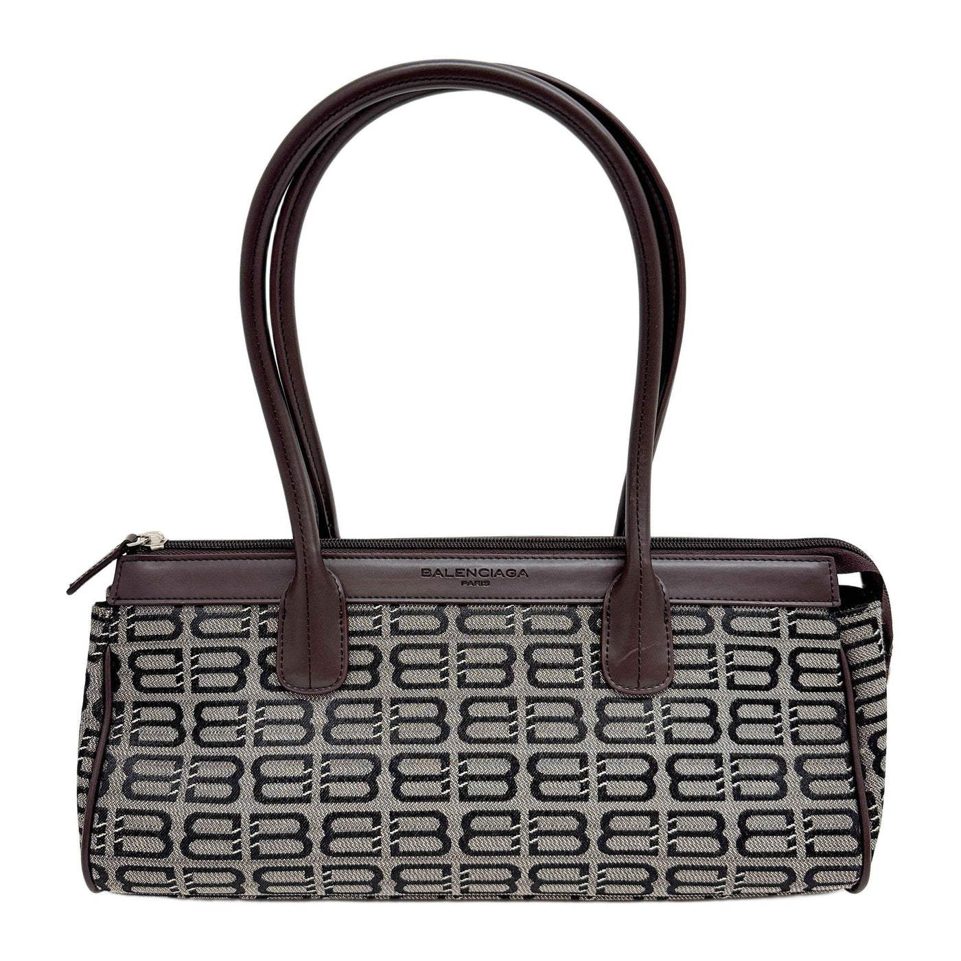 Gray BB Canvas Shoulder Bag