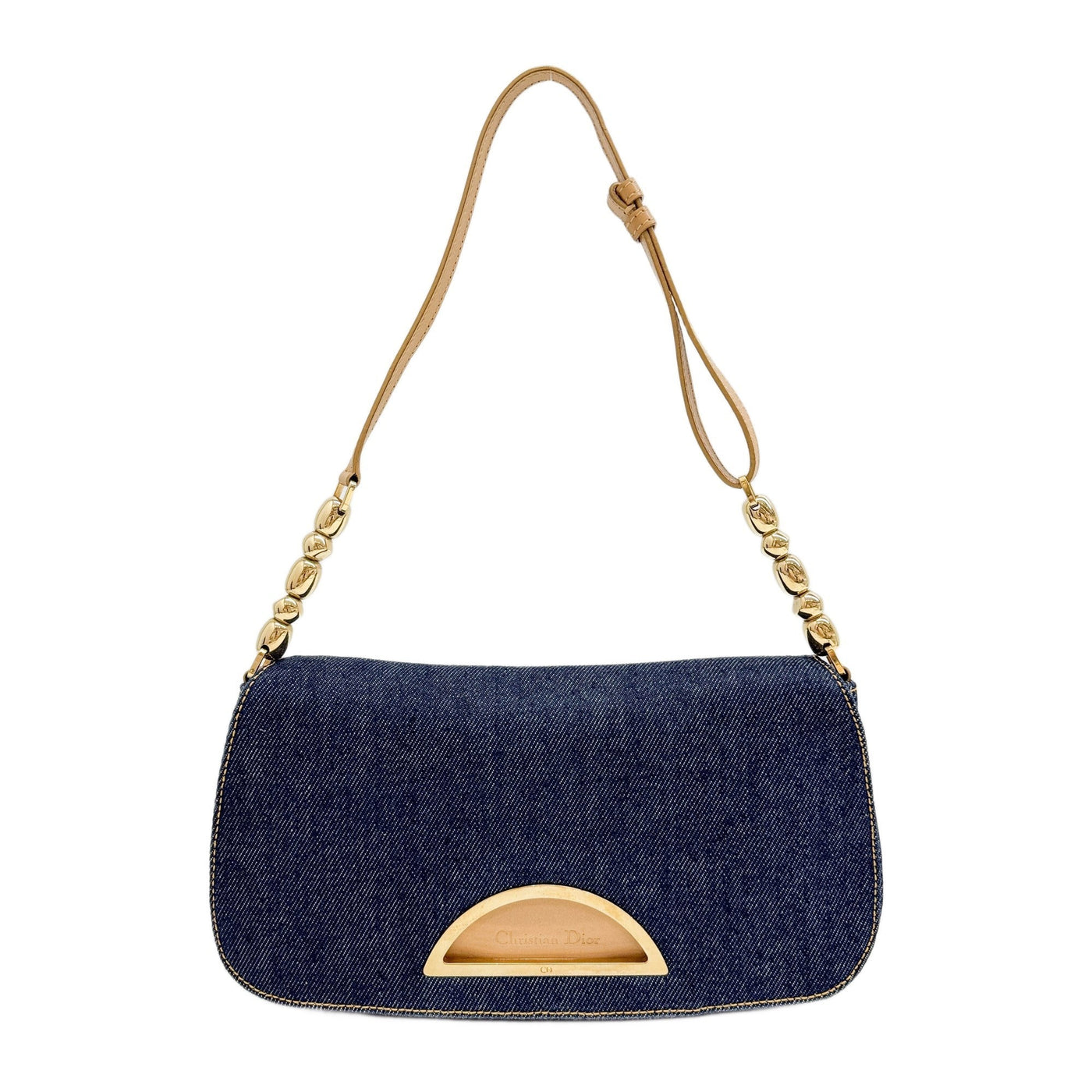 Malice Pearl Blue Denim Shoulder Bag