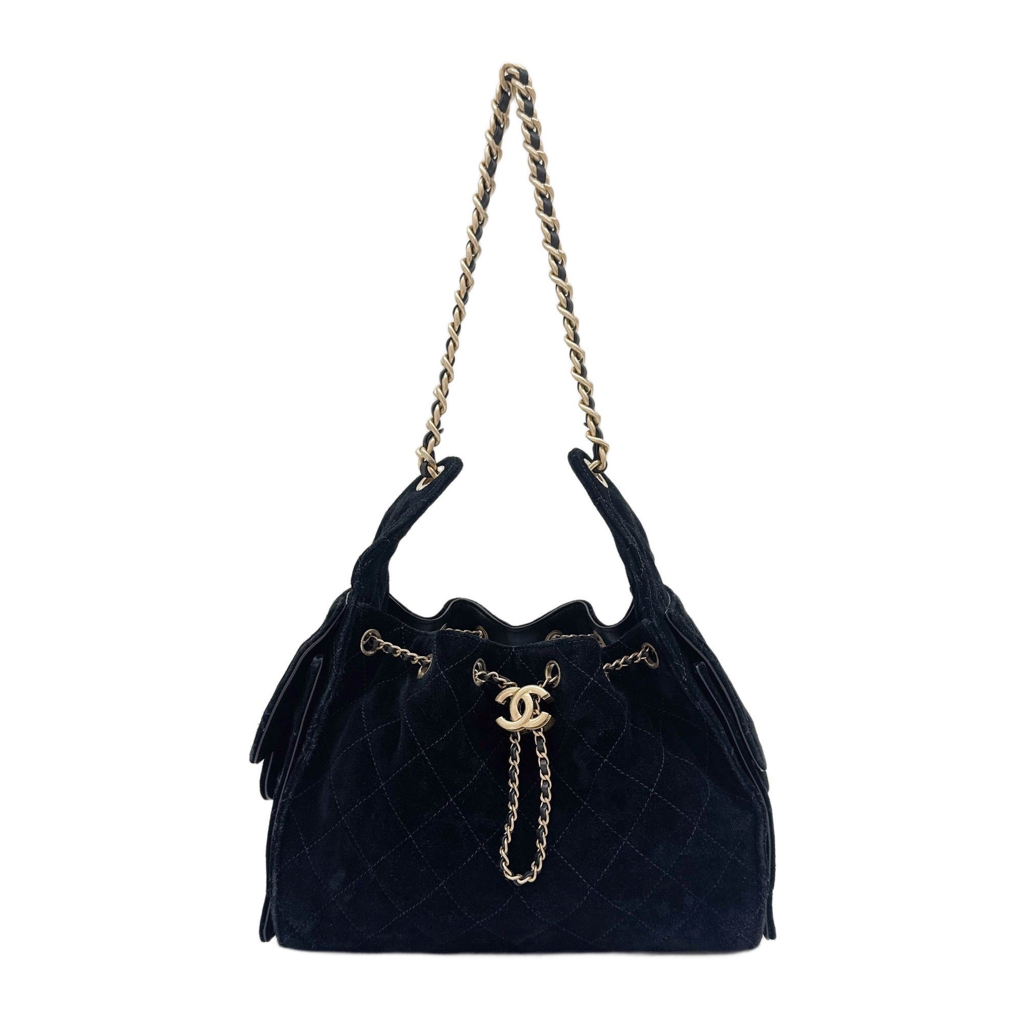 Chanel 25 2021-2026 Black Velvet Shoulder Bag