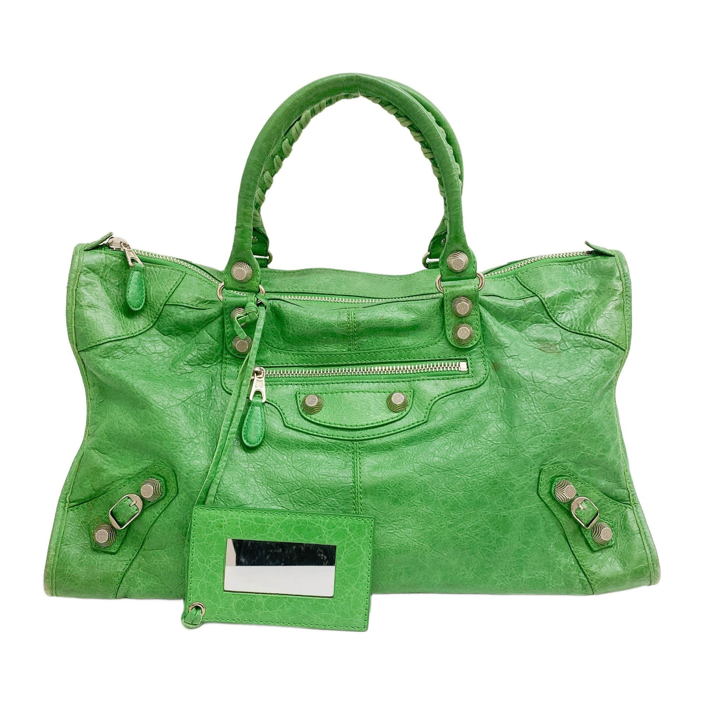 Part Time Green Leather Shoulder Bag