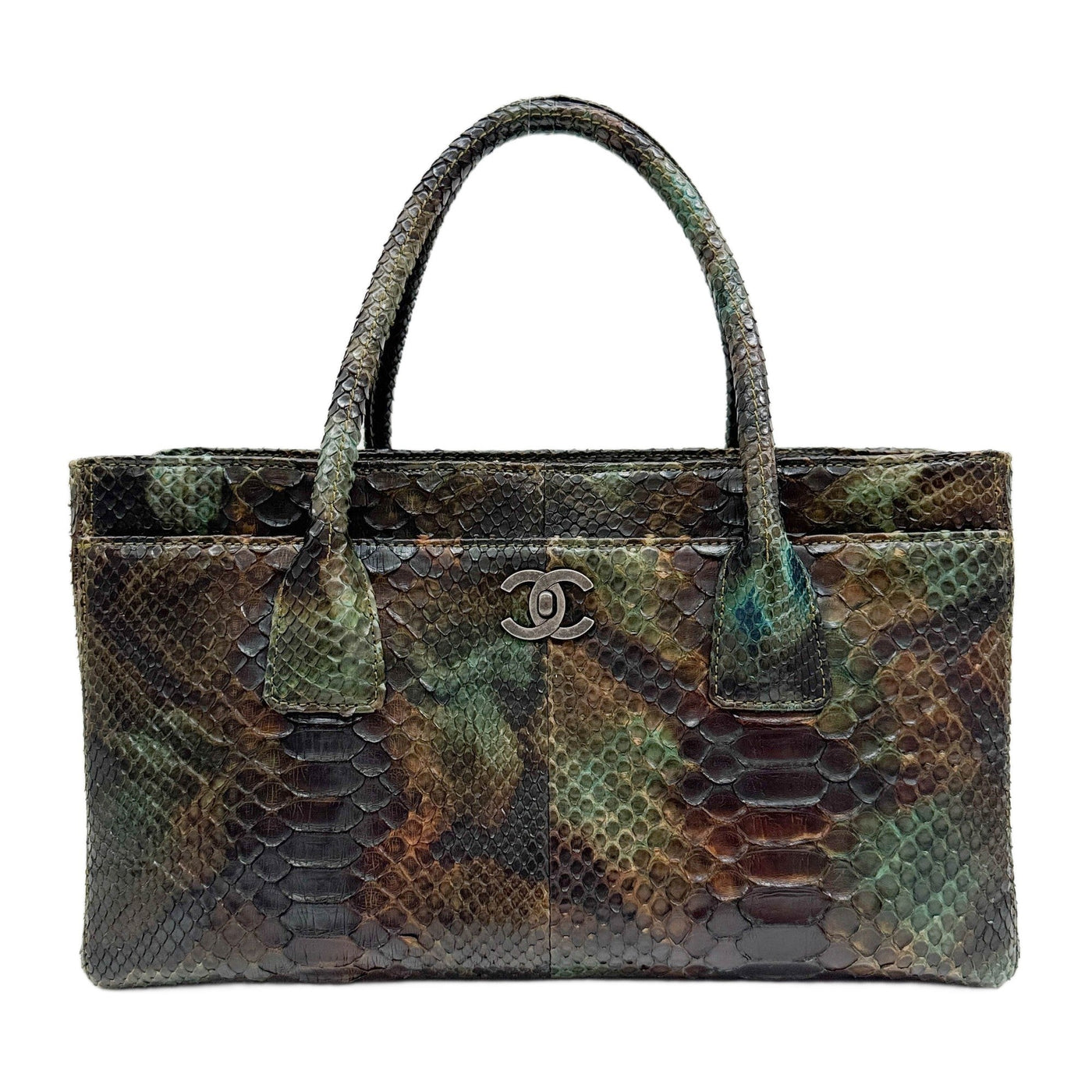 Cerf Executive 2005-2006 Multicolor Embossed Python Leather Tote Bag