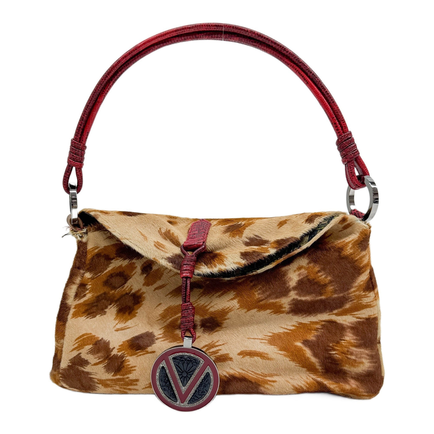 Brown Leopard Print Pony Hair Shoulder Bag