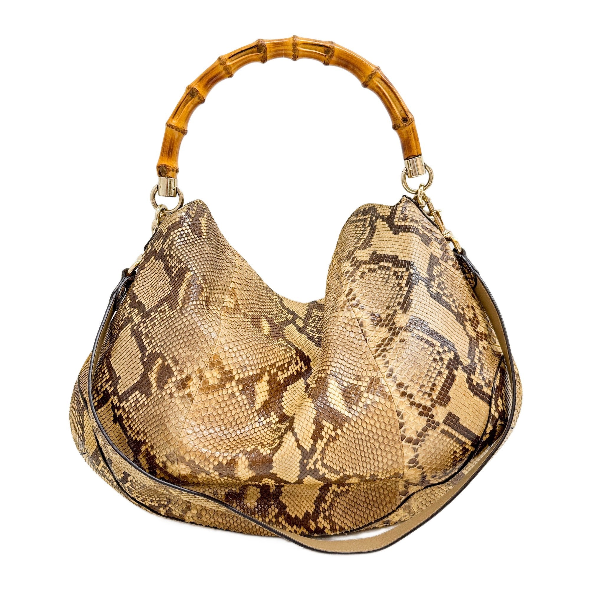 Peggy Embossed Python Leather Tote Bag