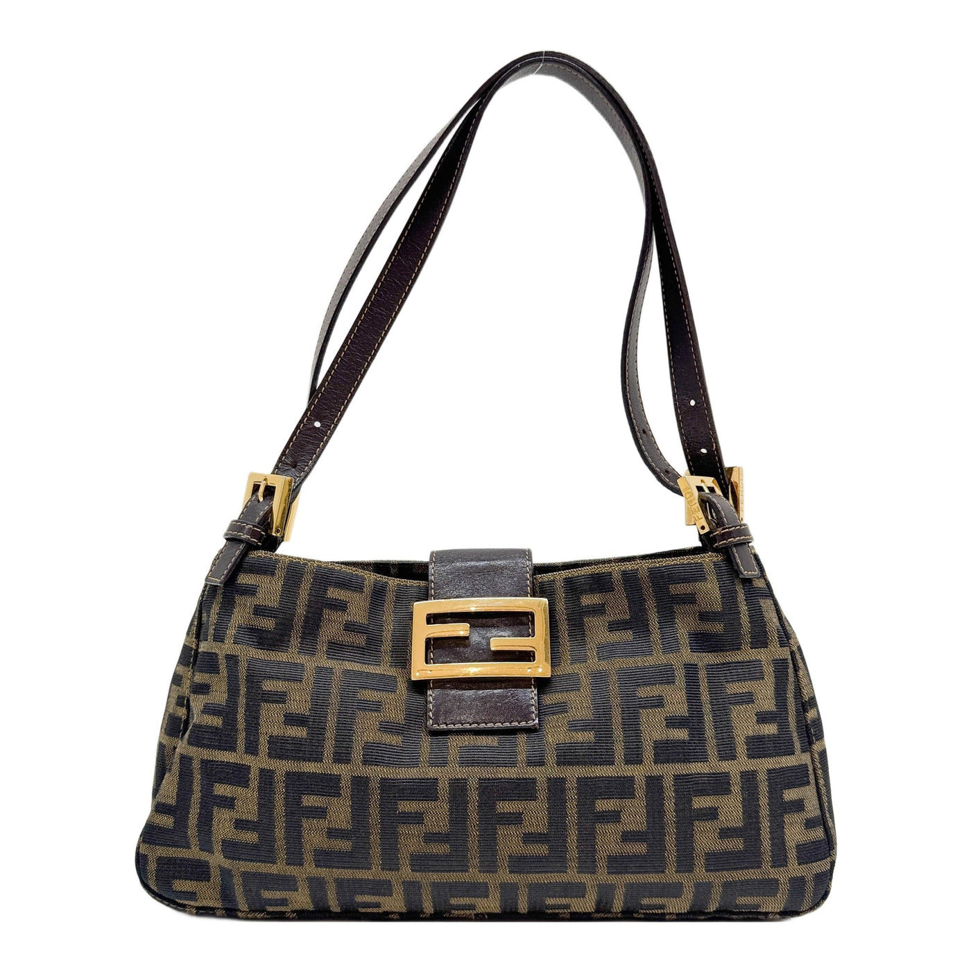 Brown Zucca Canvas Shoulder Bag