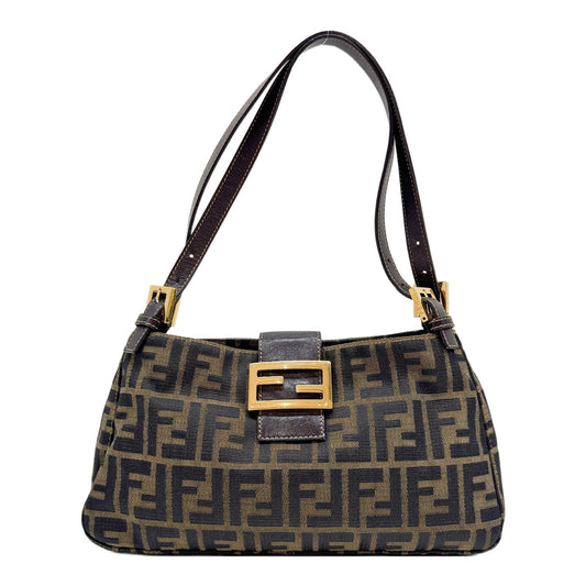 Brown Zucca Canvas Shoulder Bag