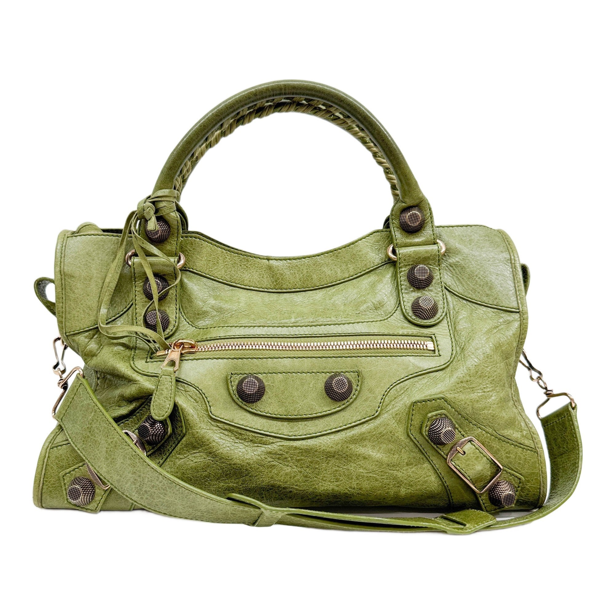 Gaint 21 The City Olive Green Leather Two Way Bag