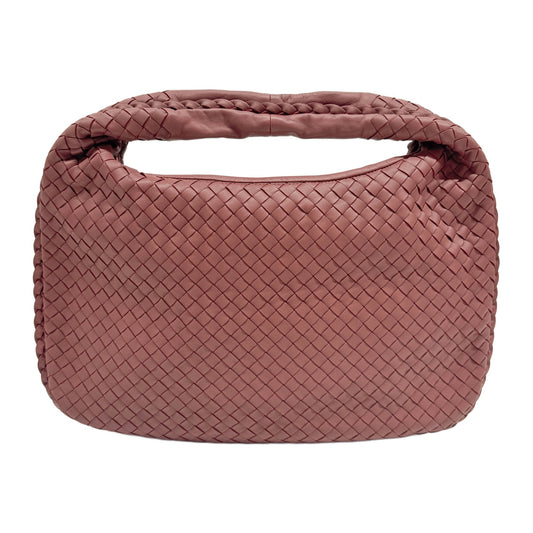 Veneta Intrecciato Red Leather Shoulder Bag