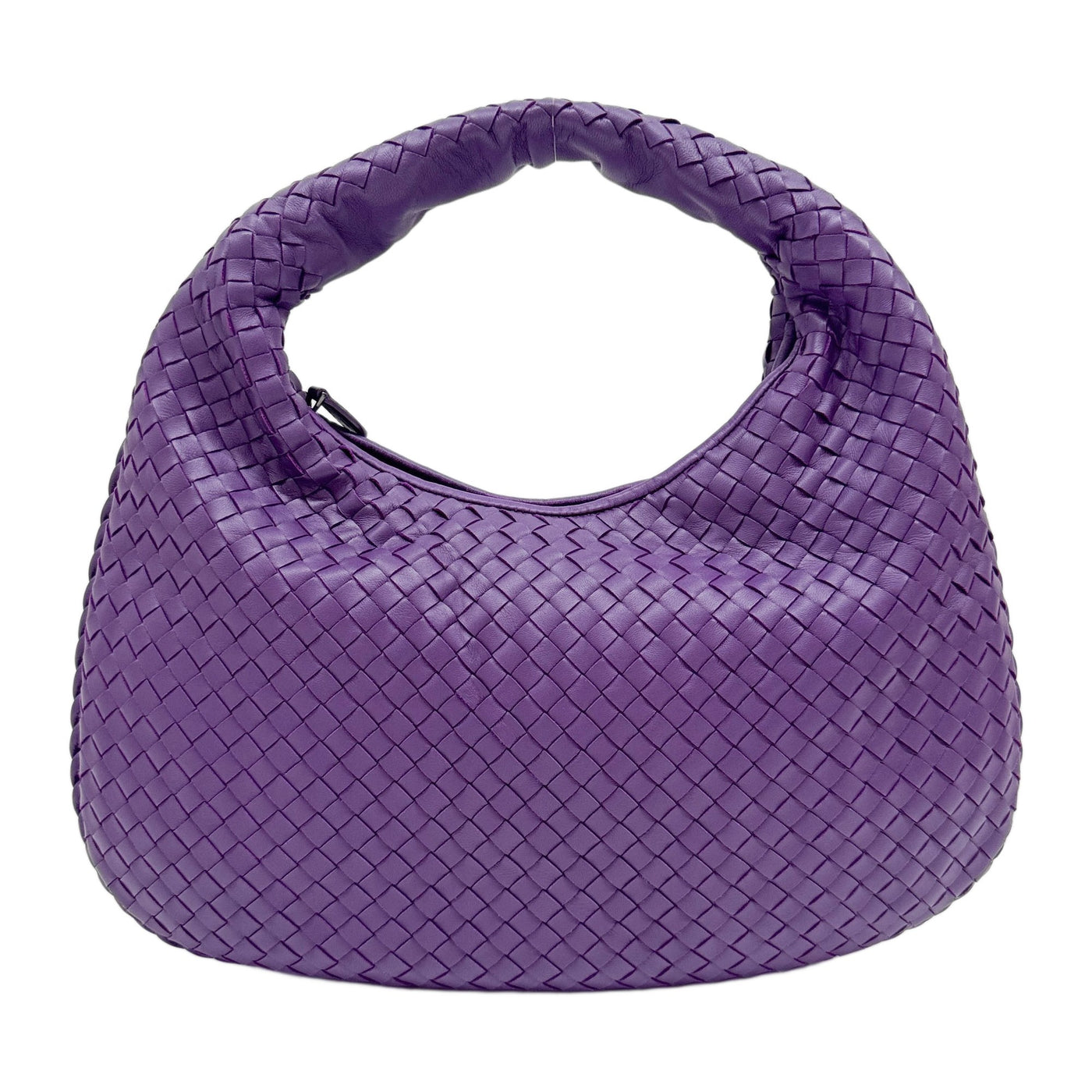Veneta Intrecciato Purple Leather Shoulder Bag