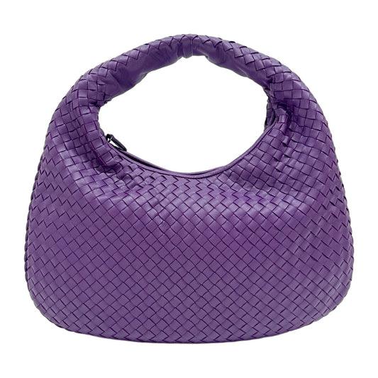 Veneta Intrecciato Purple Leather Shoulder Bag