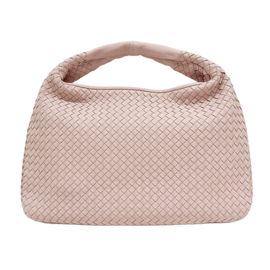 Veneta Intrecciato Pale Pink Leather Shoulder Bag