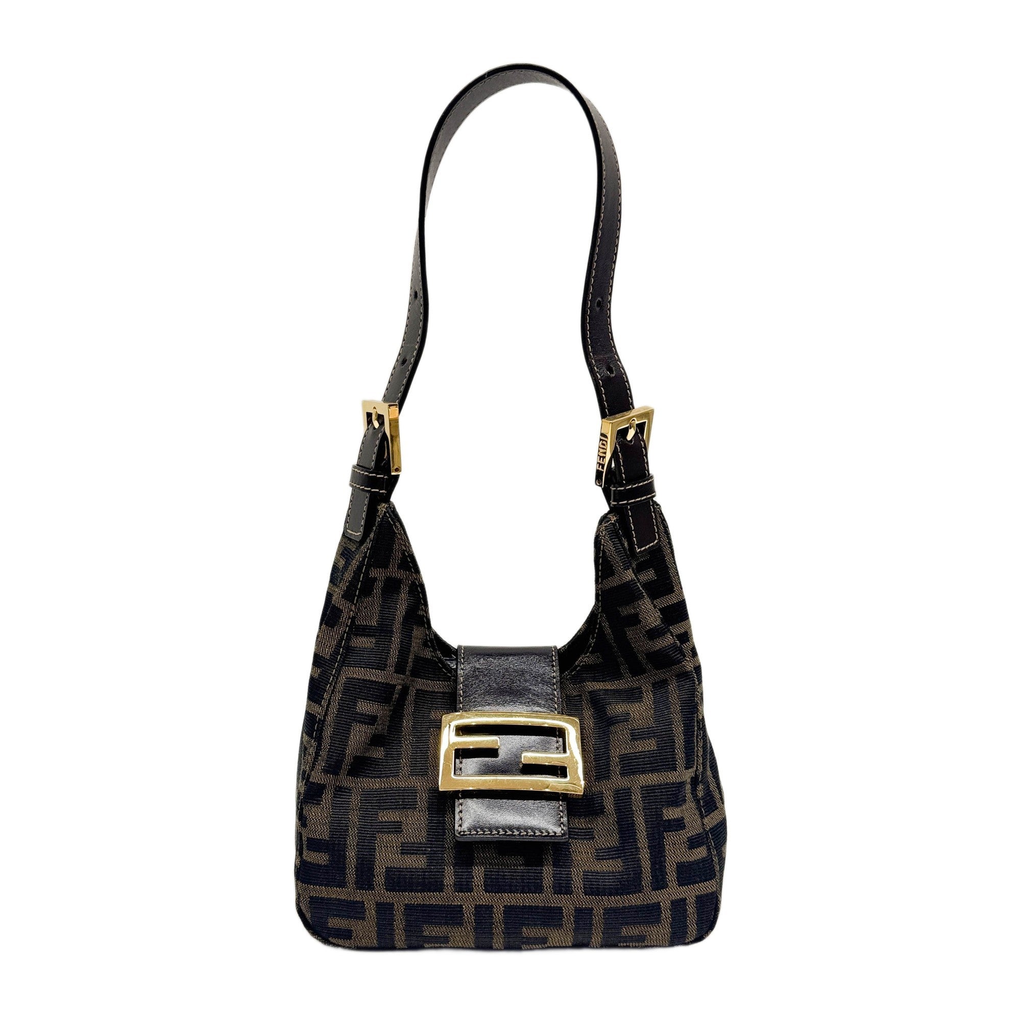Small Brown Zucca Canvas Hand Bag